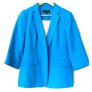 Talbots Aqua Linen Blazer
